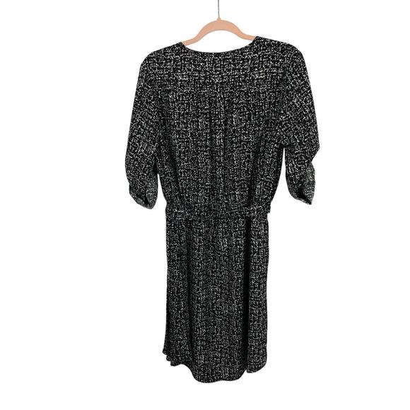 Mossimo Shirt Dress Size Large Black White Print Long Sleeves New - Picture 2 of 14